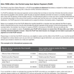 A document from Ohio Public Employees Retirement System explains the Partial Lump Sum Option Payment (PLOP) and provides example calculations for benefit options.